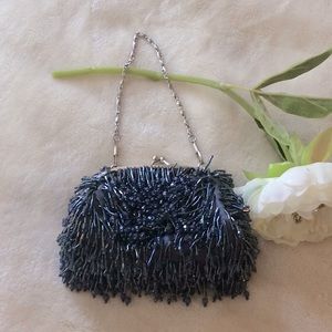 Charcoal/Navy Blue Evening/Prom/Grad Clutch Purse